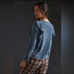 Anthropologie eri + ali Washed Ruffle Shirt